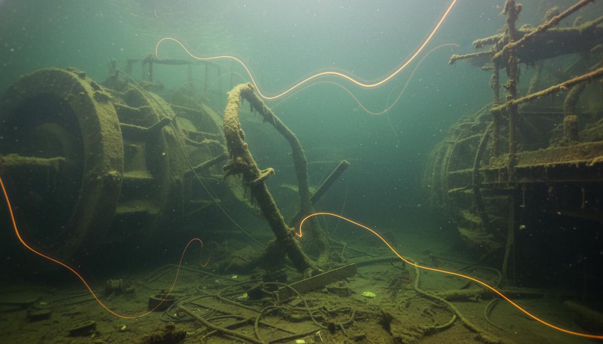 Фукусима: обычные бактерии выживают в радиоактивных подвалах реактора Затопленный подвал атомной электростанции Фукусима–1 с погружёнными металлическими конструкциями реактора, трубами и биоплёнкой на поверхностях в мутной воде.