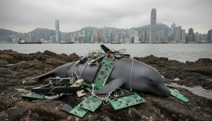 Химикаты из дисплеев: в мозге гонконгских дельфинов нашли частицы электроники