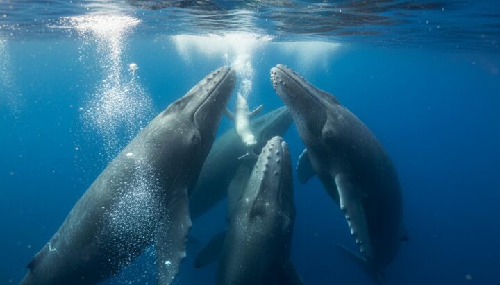 Биологи изучили коллективную помощь кашалотов при родах