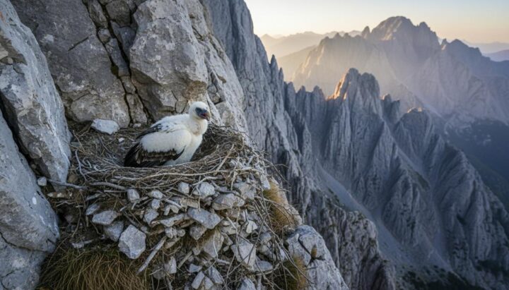 Восстановление популяции бородача в Испании: рождение птенцов в дикой природе