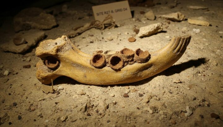 В пещерах Доминиканы найдены гнезда древних пчел внутри костей животных